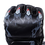 Maxbell Half Finger Boxing Gloves MMA Gloves for Punching Bag Muay Thai Martial Arts Black