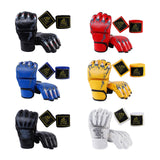 Maxbell Half Finger Boxing Gloves MMA Gloves for Punching Bag Muay Thai Martial Arts Black