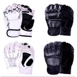 Maxbell Half Finger Boxing Gloves MMA Gloves for Punching Bag Muay Thai Martial Arts Black