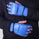 Maxbell Half Finger Boxing Gloves MMA Gloves for Punching Bag Muay Thai Martial Arts Blue