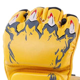 Maxbell Half Finger Boxing Gloves MMA Gloves for Punching Bag Muay Thai Martial Arts Yellow