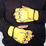 Maxbell Half Finger Boxing Gloves MMA Gloves for Punching Bag Muay Thai Martial Arts Yellow