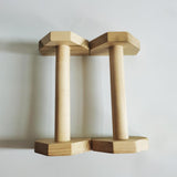 Maxbell 2x Wooden Parallettes Strength Training Non Slip Base Handstand Trainer