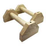 Maxbell 2x Wooden Parallettes Strength Training Non Slip Base Handstand Trainer