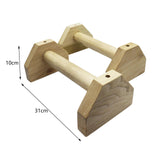 Maxbell 2x Wooden Parallettes Strength Training Non Slip Base Handstand Trainer