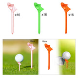 Maxbell 16Pcs Golf Tees Oblique Insertion 10 Degrees Golf Tees Golf Ball Holder 83mm Pink