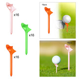 Maxbell 16Pcs Golf Tees Oblique Insertion 10 Degrees Golf Tees Golf Ball Holder 83mm Pink