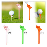 Maxbell 16Pcs Golf Tees Oblique Insertion 10 Degrees Golf Tees Golf Ball Holder 83mm Pink