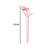 Maxbell 16Pcs Golf Tees Oblique Insertion 10 Degrees Golf Tees Golf Ball Holder 83mm Pink