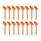 Maxbell 16Pcs Golf Tees Oblique Insertion 10 Degrees Golf Tees Golf Ball Holder 83mm Orange