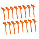 Maxbell 16Pcs Golf Tees Oblique Insertion 10 Degrees Golf Tees Golf Ball Holder 83mm Orange