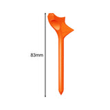 Maxbell 16Pcs Golf Tees Oblique Insertion 10 Degrees Golf Tees Golf Ball Holder 83mm Orange