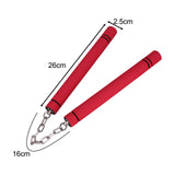 Maxbell Foam Training Nunchucks Comfortable Grip for Martial Arts Taekwondo Wingchun Red