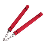 Maxbell Foam Training Nunchucks Comfortable Grip for Martial Arts Taekwondo Wingchun Red