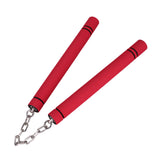 Maxbell Foam Training Nunchucks Comfortable Grip for Martial Arts Taekwondo Wingchun Red