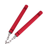 Maxbell Foam Training Nunchucks Comfortable Grip for Martial Arts Taekwondo Wingchun Red