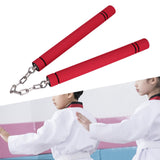 Maxbell Foam Training Nunchucks Comfortable Grip for Martial Arts Taekwondo Wingchun Red