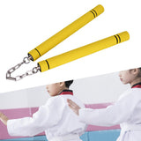 Maxbell Foam Training Nunchucks Comfortable Grip for Martial Arts Taekwondo Wingchun Yellow