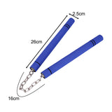 Maxbell Foam Training Nunchucks Comfortable Grip for Martial Arts Taekwondo Wingchun Blue