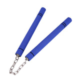 Maxbell Foam Training Nunchucks Comfortable Grip for Martial Arts Taekwondo Wingchun Blue