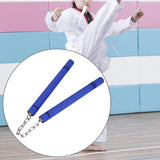 Maxbell Foam Training Nunchucks Comfortable Grip for Martial Arts Taekwondo Wingchun Blue