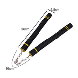 Maxbell Foam Training Nunchucks Comfortable Grip for Martial Arts Taekwondo Wingchun Black