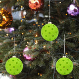 Maxbell 3x Pickleball Ornament Set Key Chains Holder for Wallets Birthday Gifts Keys Green