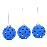 Maxbell 3x Pickleball Ornament Set Key Chains Holder for Wallets Birthday Gifts Keys Blue