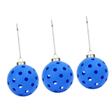 Maxbell 3x Pickleball Ornament Set Key Chains Holder for Wallets Birthday Gifts Keys Blue