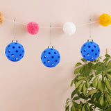 Maxbell 3x Pickleball Ornament Set Key Chains Holder for Wallets Birthday Gifts Keys Blue