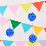 Maxbell 3x Pickleball Ornament Set Key Chains Holder for Wallets Birthday Gifts Keys Blue