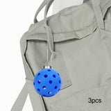 Maxbell 3x Pickleball Ornament Set Key Chains Holder for Wallets Birthday Gifts Keys Blue
