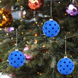 Maxbell 3x Pickleball Ornament Set Key Chains Holder for Wallets Birthday Gifts Keys Blue