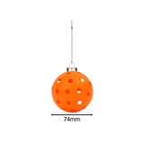 Maxbell 3x Pickleball Ornament Set Key Chains Holder for Wallets Birthday Gifts Keys Orange