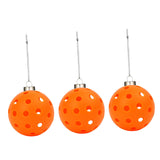 Maxbell 3x Pickleball Ornament Set Key Chains Holder for Wallets Birthday Gifts Keys Orange