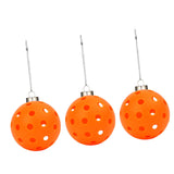Maxbell 3x Pickleball Ornament Set Key Chains Holder for Wallets Birthday Gifts Keys Orange