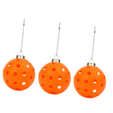 Maxbell 3x Pickleball Ornament Set Key Chains Holder for Wallets Birthday Gifts Keys Orange