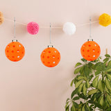 Maxbell 3x Pickleball Ornament Set Key Chains Holder for Wallets Birthday Gifts Keys Orange