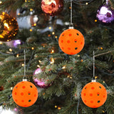 Maxbell 3x Pickleball Ornament Set Key Chains Holder for Wallets Birthday Gifts Keys Orange