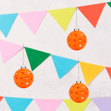 Maxbell 3x Pickleball Ornament Set Key Chains Holder for Wallets Birthday Gifts Keys Orange