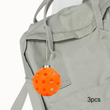 Maxbell 3x Pickleball Ornament Set Key Chains Holder for Wallets Birthday Gifts Keys Orange