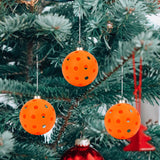 Maxbell 3x Pickleball Ornament Set Key Chains Holder for Wallets Birthday Gifts Keys Orange