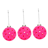 Maxbell 3x Pickleball Ornament Set Key Chains Holder for Wallets Birthday Gifts Keys Pink