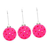 Maxbell 3x Pickleball Ornament Set Key Chains Holder for Wallets Birthday Gifts Keys Pink
