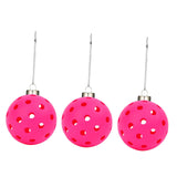 Maxbell 3x Pickleball Ornament Set Key Chains Holder for Wallets Birthday Gifts Keys Pink