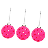 Maxbell 3x Pickleball Ornament Set Key Chains Holder for Wallets Birthday Gifts Keys Pink