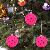 Maxbell 3x Pickleball Ornament Set Key Chains Holder for Wallets Birthday Gifts Keys Pink