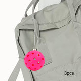 Maxbell 3x Pickleball Ornament Set Key Chains Holder for Wallets Birthday Gifts Keys Pink