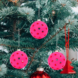 Maxbell 3x Pickleball Ornament Set Key Chains Holder for Wallets Birthday Gifts Keys Pink