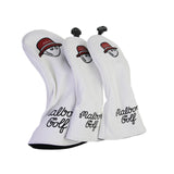 Maxbell 3x Wood Headcover Protector Guard PU Protective Sleeve Golf Club Head Covers White